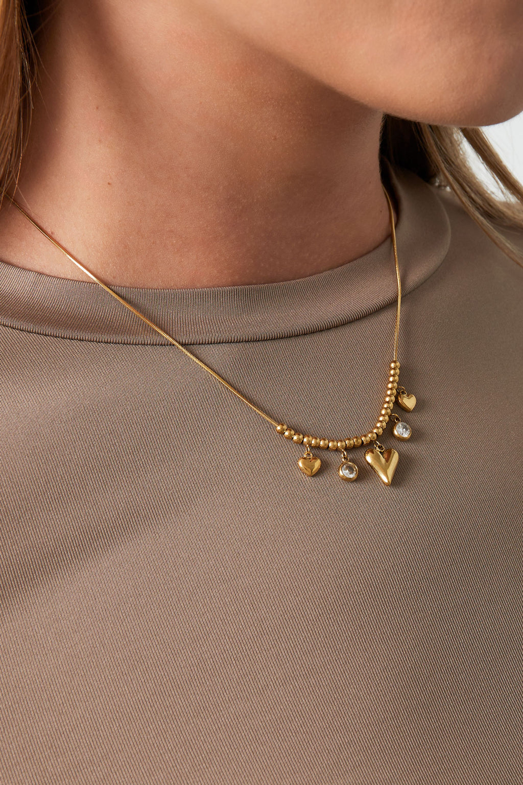 Gleaming heart ketting